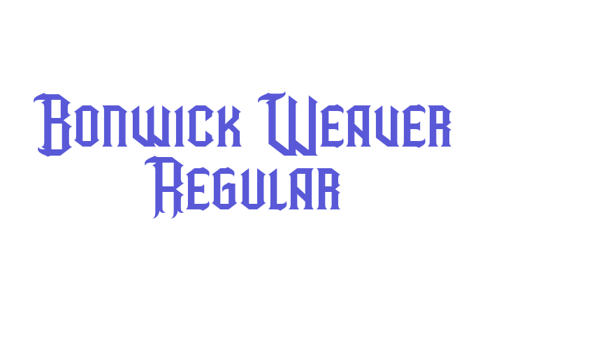 Bonwick Weaver Regular Font Download