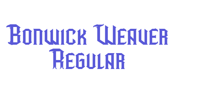 Bonwick Weaver Regular Font Download