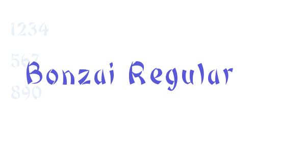 Bonzai Regular font free