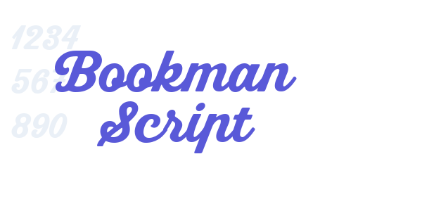 Bookman Script font free