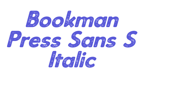 Bookman Press Sans S Italic Font Download