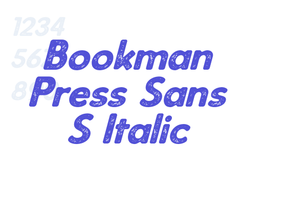 Bookman Press Sans S Italic