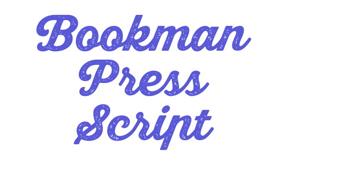 Bookman Press Script Font