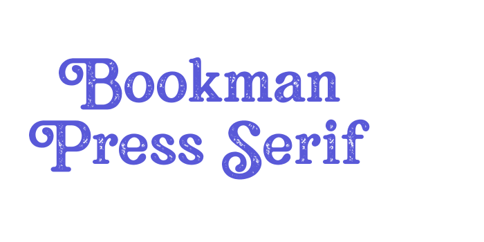 Bookman Press Serif Font