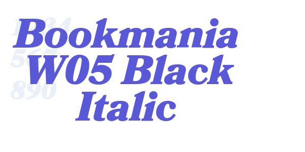 Bookmania W05 Black Italic font free