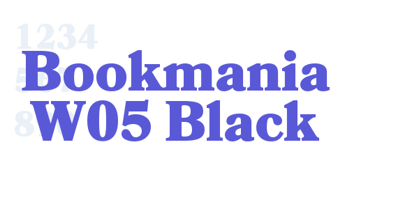 Bookmania W05 Black font free