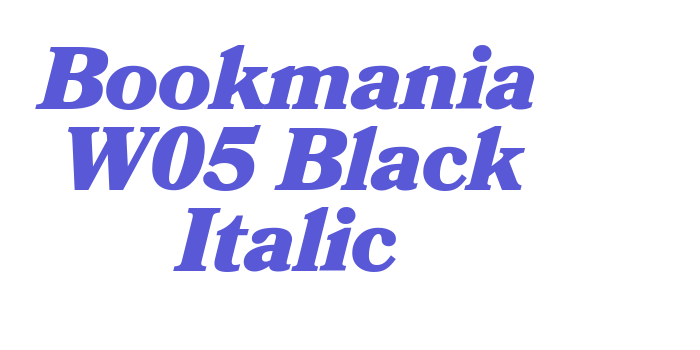 Bookmania W05 Black Italic Font Download