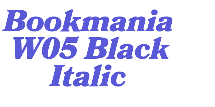 Bookmania W05 Black Italic Font