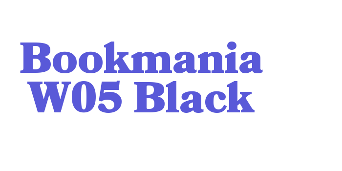 Bookmania W05 Black Font Download