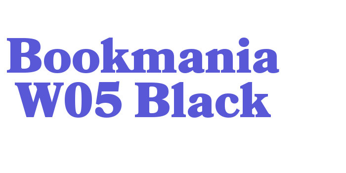 Bookmania W05 Black Font