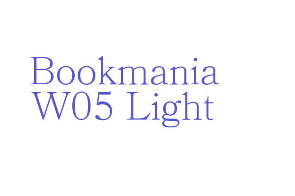 Bookmania W05 Light Font