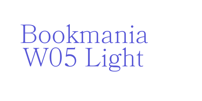 Bookmania W05 Light Font Download