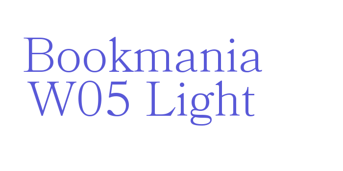 Bookmania W05 Light Font