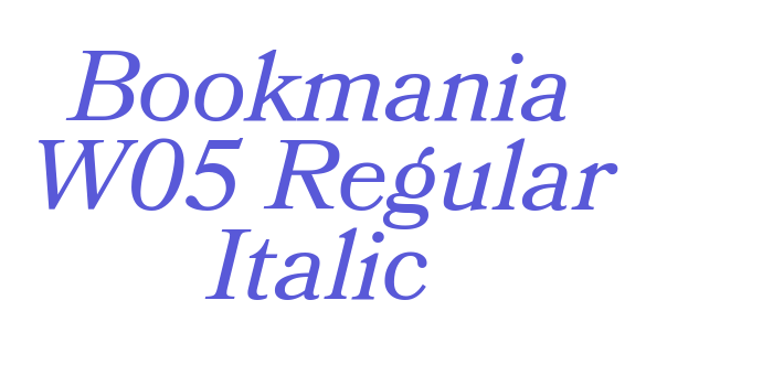 Bookmania W05 Regular Italic Font Download