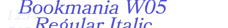 Bookmania W05 Regular Italic-font