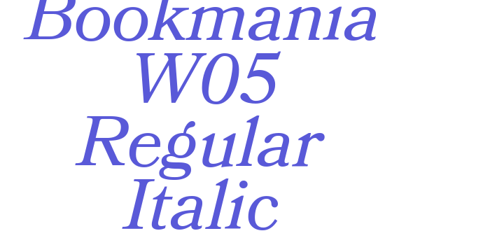 Bookmania W05 Regular Italic Font