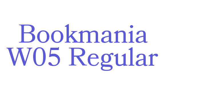 Bookmania W05 Regular Font Download