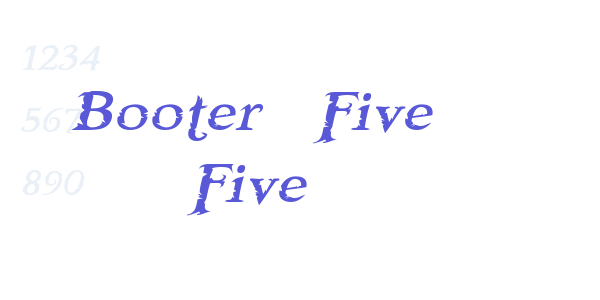 Booter – Five Five font