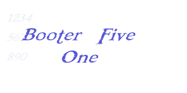 Booter – Five One font