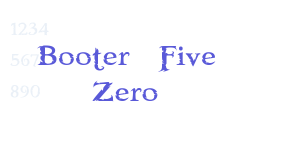 Booter – Five Zero font