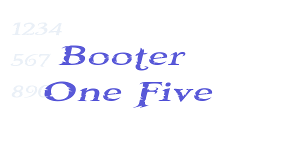 Booter – One Five font