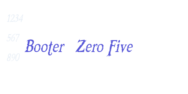 Booter – Zero Five font