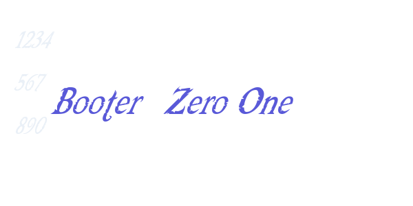 Booter – Zero One font free