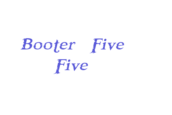 Booter – Five Five Font