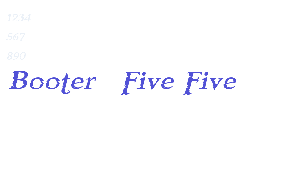 Booter – Five Five-font-download