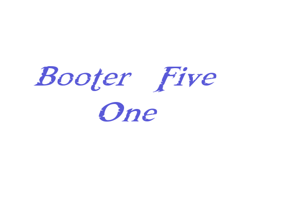 Booter – Five One Font