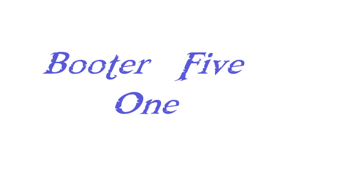 Booter – Five One Font Download