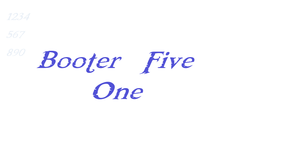 Booter – Five One-font-download