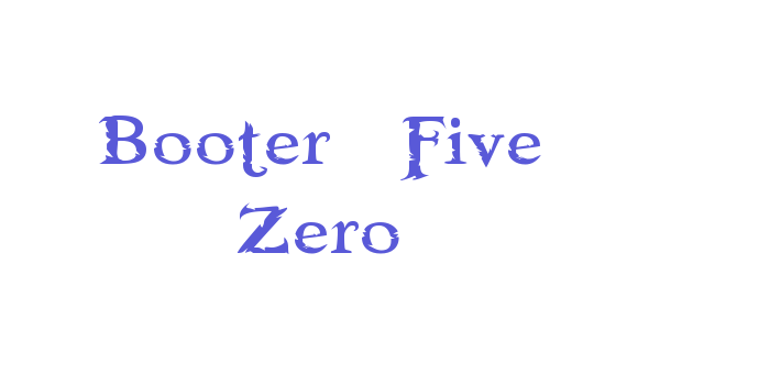 Booter – Five Zero Font Download