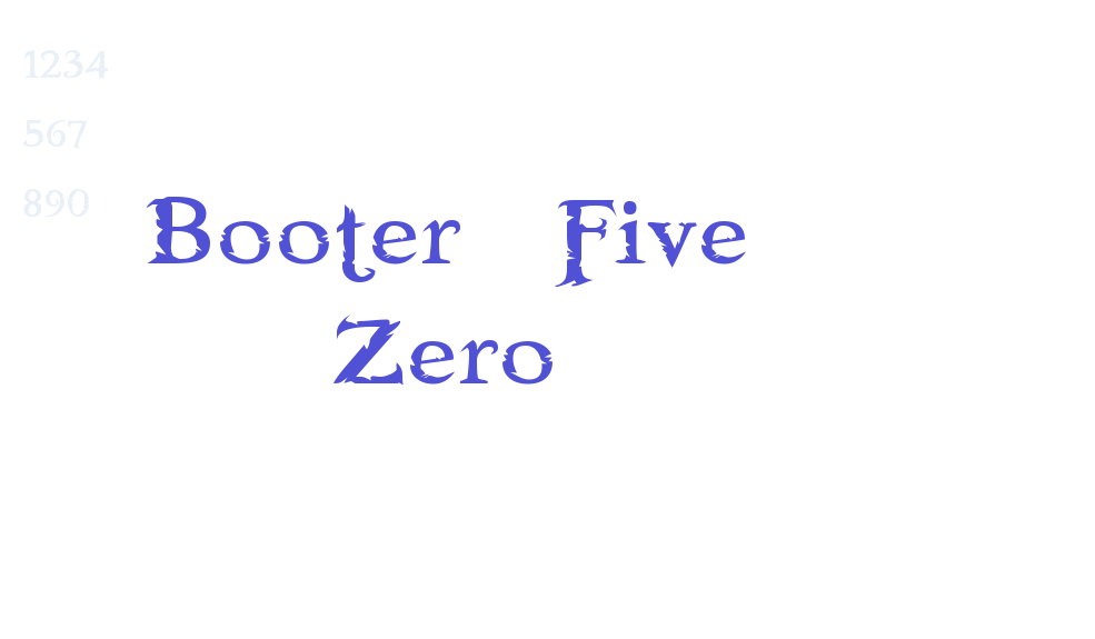 Booter – Five Zero-font-download