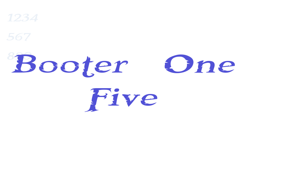 Booter – One Five-font-download