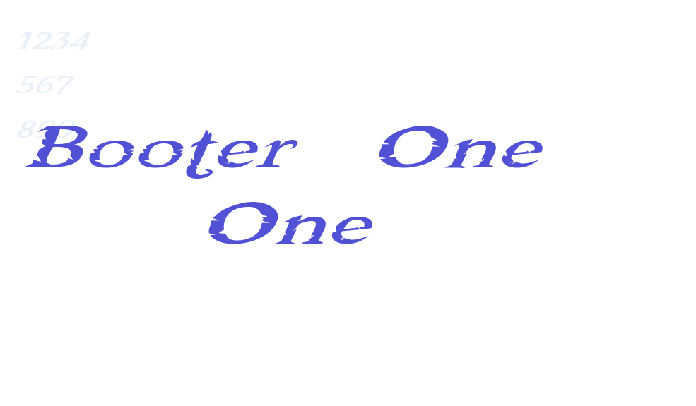 Booter – One One-font-download