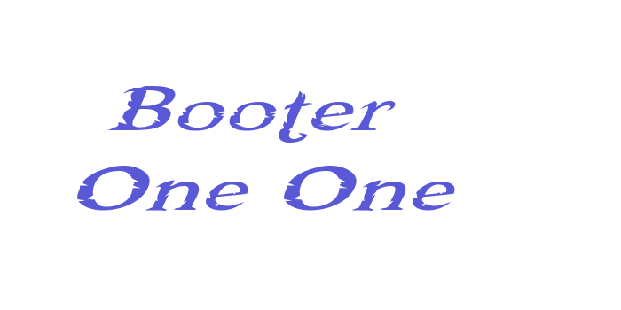 Booter – One One Font