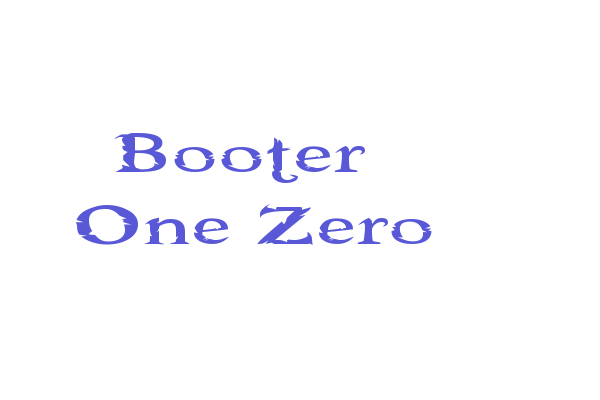 Booter – One Zero Font