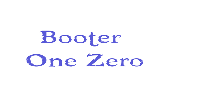 Booter – One Zero Font Download