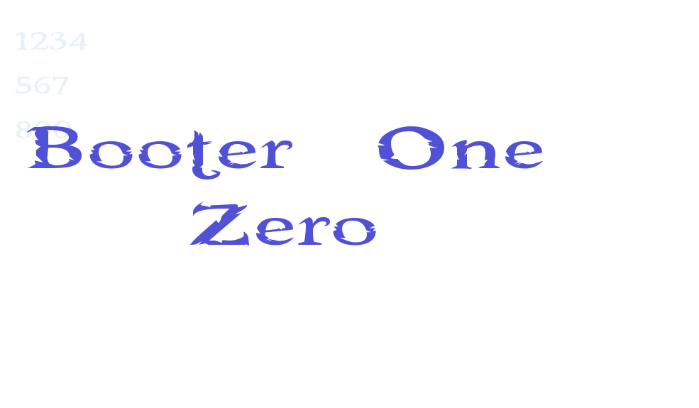 Booter – One Zero-font-download