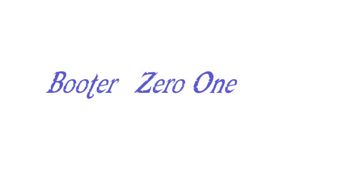 Booter – Zero One Font Download