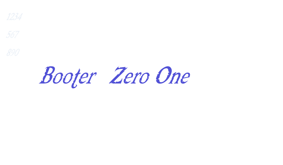 Booter – Zero One-font-download