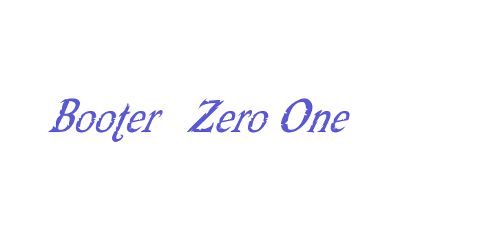 Booter – Zero One Font