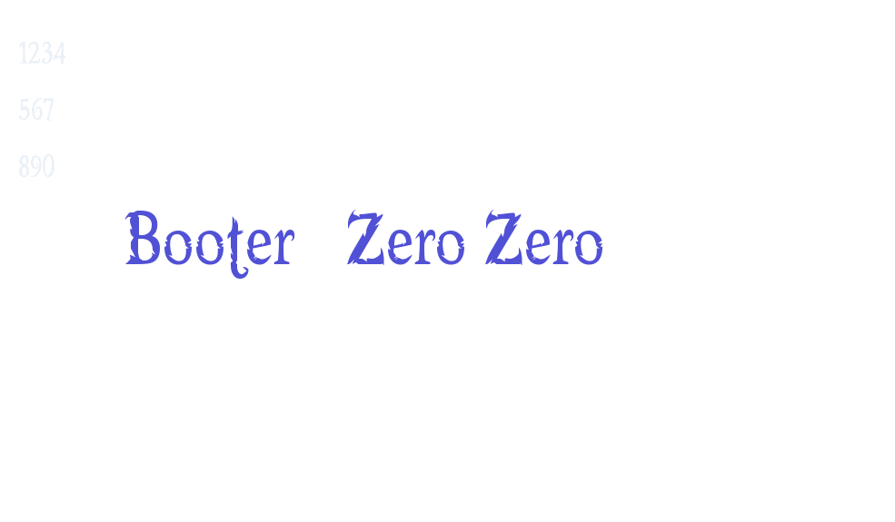 Booter – Zero Zero-font-download