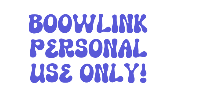 Boowlink PERSONAL USE ONLY! Font Download