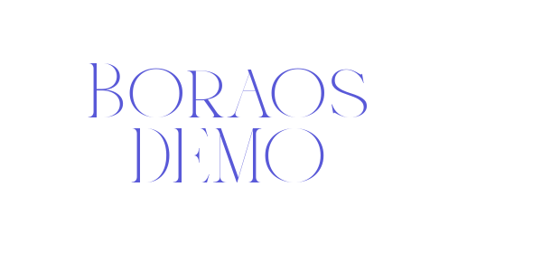 Boraos DEMO font free