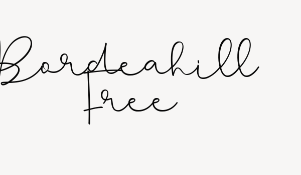 Bordeahill Free Font