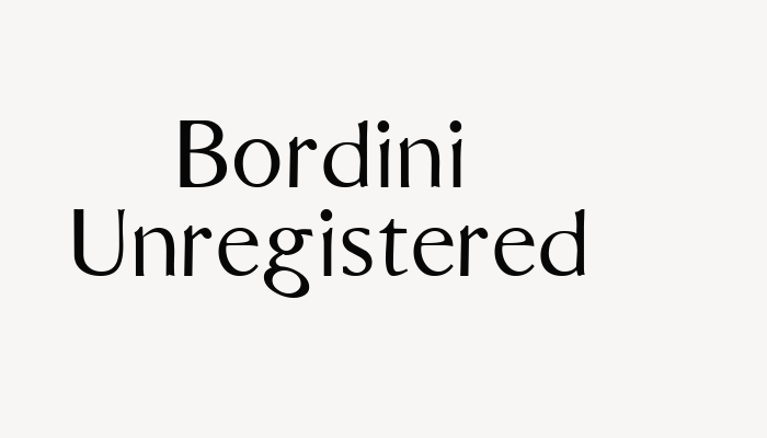 Bordini (Unregistered) font download