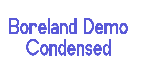 Boreland Demo Condensed Font