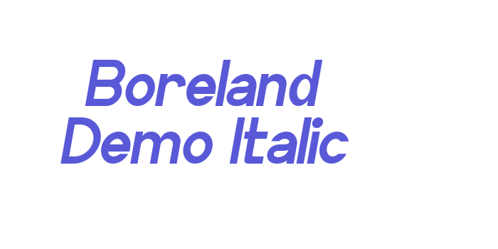 Boreland Demo Italic Font Download